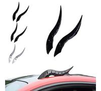 Universal Car Roof Dragon Horns - No-Drill 3D Devil Horn Auto Ornament, All-Weather Waterproof Exterior Decor, Tool-Free Installation for SUV/Sedan/Hatchback (Black)
