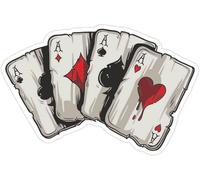 Universal Car Sticker Poker Sticker Funny Car Body Sticker Window Sticker Reflective Waterproof 16x10cm