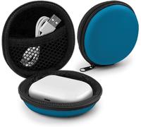 Universal Case for In-Ear Headphones ¿ Hard Protective Case for Earplug, iPod Shuffle, USB Stick, Cable ¿ Multifunctional Transport Case Blue