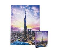 Universal Castle Puzzle 1000 Pièces Adulte, Burj Khalifa Dubai, Symbole de Luxe Moderne, Panorama Urbain Spectaculaire, Défi Expert pour Amateurs, Décoration Murale