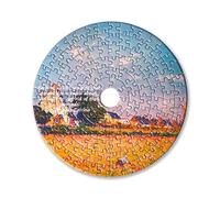 Universal Castle Puzzle Mini de 144 Pièces Puzzle en Forme de CD Méditatif, Citations Motivantes & Œuvres Paysagères, avec Boîtier Présentable, Cadeau Inspirant (Kintsugi Mosaic)