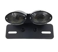 Universal Cat Eye Custom Motorcycle Tail Brake License Plate light BLACK CLEAR