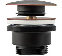 Universal Click-Clack Vieux Noir Laiton Bouton Poussoir Déchets Évier Bassin