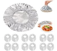 Universal Disposable Thermal Cover for Food, Aluminum Foil Covers for Kitchen, Thickened Heat-Resistant Material with Continuous Warmth, Kitchen Aluminum Foils Bag for Any Plate or Bowl (20)