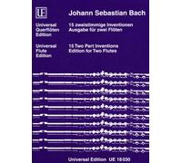 UNIVERSAL EDITION BACH J.S. - 15 TWO-PART INVENTIONS - 2 FLUTES Partition classique Bois Flûte traversière
