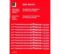 Partitions classique UNIVERSAL EDITION BARTOK BELA - DANSES ROUMAINES POUR FLûTE ET GUITARE Flûte traversière