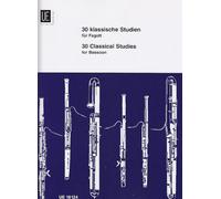 UNIVERSAL EDITION WATERHOUSE W. - 30 KLASSISCHE STUDIEN - BASSON Méthode et pédagogie Bois Basson