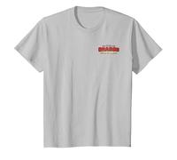 Universal Epic Universe Isle of Berk Dragon Portal Two Sided T-Shirt, Enfant, Argent, 8 Ans