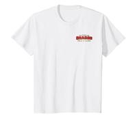 Universal Epic Universe Isle of Berk Dragon Portal Two Sided T-Shirt, Enfant, Blanc, 4 Ans