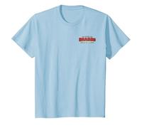 Universal Epic Universe Isle of Berk Dragon Portal Two Sided T-Shirt, Enfant, Bleu Céleste, 4 Ans