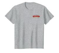 Universal Epic Universe Isle of Berk Dragon Portal Two Sided T-Shirt, Enfant, Gris Chiné, 4 Ans