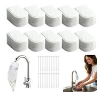 Universal Faucet Filter Bag,Faucet Filter Cotton Bag,Disposable Tap Filters,Splash-Proof Non-Woven Material for Filtering Rust,Groundwater Purifier for Home and Bathroom Daily Use (100)