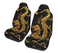 Universal Fit Accessoires Auto Interieur Dragon d'or De La Noblesse Royale Car Seat Cover Antidérapant Housses De Siège Auto pour Suvs, Vehicles, Sedans, 52X138Cm