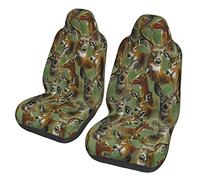 Universal Fit Couvre Siège Voiture Camouflage D'Élan À Têtes De Cerf Car Seat Cover Confort Couverture Siège Auto pour Suvs, Trucks, Sedans, 52X138Cm