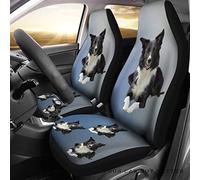 Universal Fit Housses De Siège Chien Border Collie Mignon Car Seat Cover Respirantes Seat Covers Set pour Suvs, Trucks, Auto, 52X138Cm