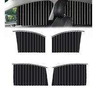 Universal Fit Magnetic Car Side Window Privacy Sunshade, Slidable Side Window Sun Shades, Car Blackout Curtains for Auto Sleeping Camping (Black)