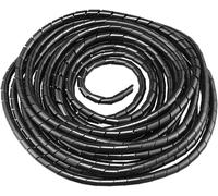 Universal Flexible Spiral Sleeving, 8mm, Spiral Cable Winding Tube Storage Kit for Protecting TV/PC/USB/TV/AUX- Antenna Cable (12m) Black
