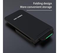 Universal Foldable Wireless Charger 15w Portable Charging Stand Qi Fast Charger Wireless Bridge Holder Dock Pad Led Type C For Smartphone,Mobile Phone,Iphone,Huawei,Samsung