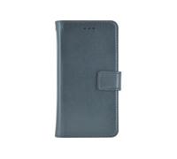 Universal Folio L - Etui à rabat pour téléphone portable - cuir doux - gris métallisé - 5.7"