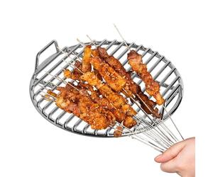 Universal Grill Grate - Stainless Steel, 35cm Round - Even Heat Distribution, Easy Clean, Durable & Portable - Replacement BBQ Rack For Charcoal Or Gas Grilling
