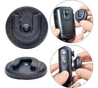 Universal Ham CB Radio Microphone Holder,Round Button with Adhesive Back for Motorola HLN9073B CDM1250 CDM750 GM300 M1225 GM3688 GTX800 Kenwood TK768G TK868G TM471A (Black 01,2 Pack)