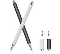 Universal High Precision Stylus for Touchscreen Tablets Smartphones, Android, Mi, Samsung Galaxy, Microsoft and Other Touch Screens (White/Black)