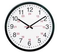 UNIVERSAL Horloge Murale Ronde 24 Heures, 31 cm, Noire (10441)