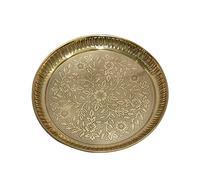 Universal Hub Ensemble de Thali Pooja en Laiton Assiette Aarti Kumkum Tika Thali Objets Religieux décoration de Temple Indien Pooja Samagri décoration de Mariage Hindou Cadeaux