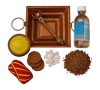 Universal Hub® Kit Havan Kund Agnihotra en cuivre Article Religieux pour Pooja Articles de Diwali Pooja Samagri Hawan décoration de Temple Ensemble de méditation décoration spirituelle Cadeaux
