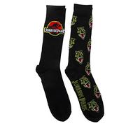 Universal Jurassic Park Lot de 2 paires de chaussettes pour homme, Noir, L