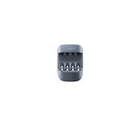 VARTA Chargeur de Piles, incl. 4X AA 2100mAh, chargeur pour piles AA/AAA rechargeables, Eco Charger, chargement à un seul emplacement, fabriqué avec 50% de matière bioplastique
