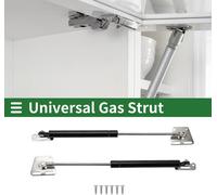 Universal Lift Supports Struts Gas Spring 12inch/285mm 11Ib/ 50N/ 5kg Carbon Steel Black 2 Set