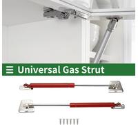 Universal Lift Supports Struts Gas Spring 12inch/285mm 11Ib/ 50N/ 5kg Carbon Steel Red 2 Set