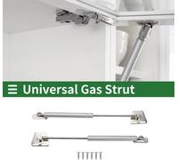 Universal Lift Supports Struts Gas Spring 12inch/285mm 18Ib/ 80N/ 8kg Carbon Steel Silver Tone 2 Set