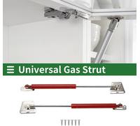 Universal Lift Supports Struts Gas Spring 12inch/285mm 22Ib/ 100N/ 10kg Carbon Steel Red 2 Set