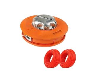 Universal M10 Aluminum Nylon Brush Mower Bump Spool Grass Trimmer 2 Lines Cutter Head Thread Line String Saw Strimmer Garden lawn mower blade(1ser)