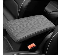 Universal Memory Foam Car Armrest Box Pad, Leather Center Console Cover Cushion, 12.99"×8.26"×1.96", Soft Arm Support Pad for SUV Truck RV Van (Gray,12.99"×8.26",No Storage)