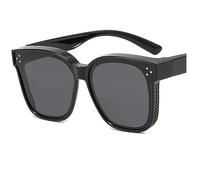 Universal Models Of Myopic Sunglasses,Lunette De Soleil,Fit Over Glasses Sunglasses for Men Women,Frame for Men & Women,Polarised-Sunglasses-Mens-Womens,Protection Rectangular Sunglasses (Noir-A)