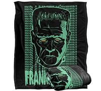 UNIVERSAL MONSTERS - Couverture Super Douce Frankenstein en néon et Soyeuse au Toucher 152 x 127 cm