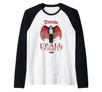 Universal Monsters Dracula Up All Night Retro Goth Manche Raglan