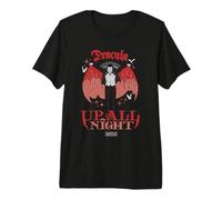 Universal Monsters Dracula Up All Night Retro Goth T-Shirt Haut de Gamme