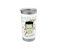 Universal Monsters Frankenstein Don’t Care Retro Goth Gobelet isotherme en acier inoxydable double paroi