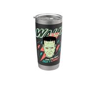 Universal Monsters Frankenstein Don’t Care Retro Goth Gobelet isotherme en acier inoxydable double paroi