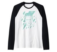 Universal Monsters Frankenstein Retro Goth Lightning Manche Raglan