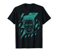 Universal Monsters Frankenstein Retro Goth Lightning T-Shirt
