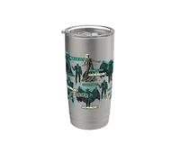 Universal Monsters Retro Horror All Over Print Gobelet isotherme en acier inoxydable double paroi