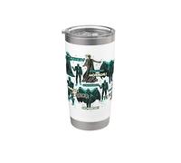Universal Monsters Retro Horror All Over Print Gobelet isotherme en acier inoxydable double paroi