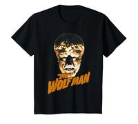 Universal Monsters The Wolfman Logo T-Shirt, Enfant, Noir, 8 Ans