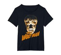 Universal Monsters The Wolfman Logo T-Shirt, Femme Grandes Tailles, Noir, 2X