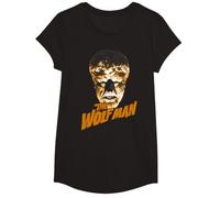 Universal Monsters The Wolfman Logo T-Shirt, Fille, Noir, XS